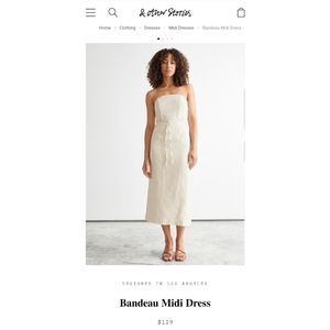 & Other Stories Bandeau Midi Dress